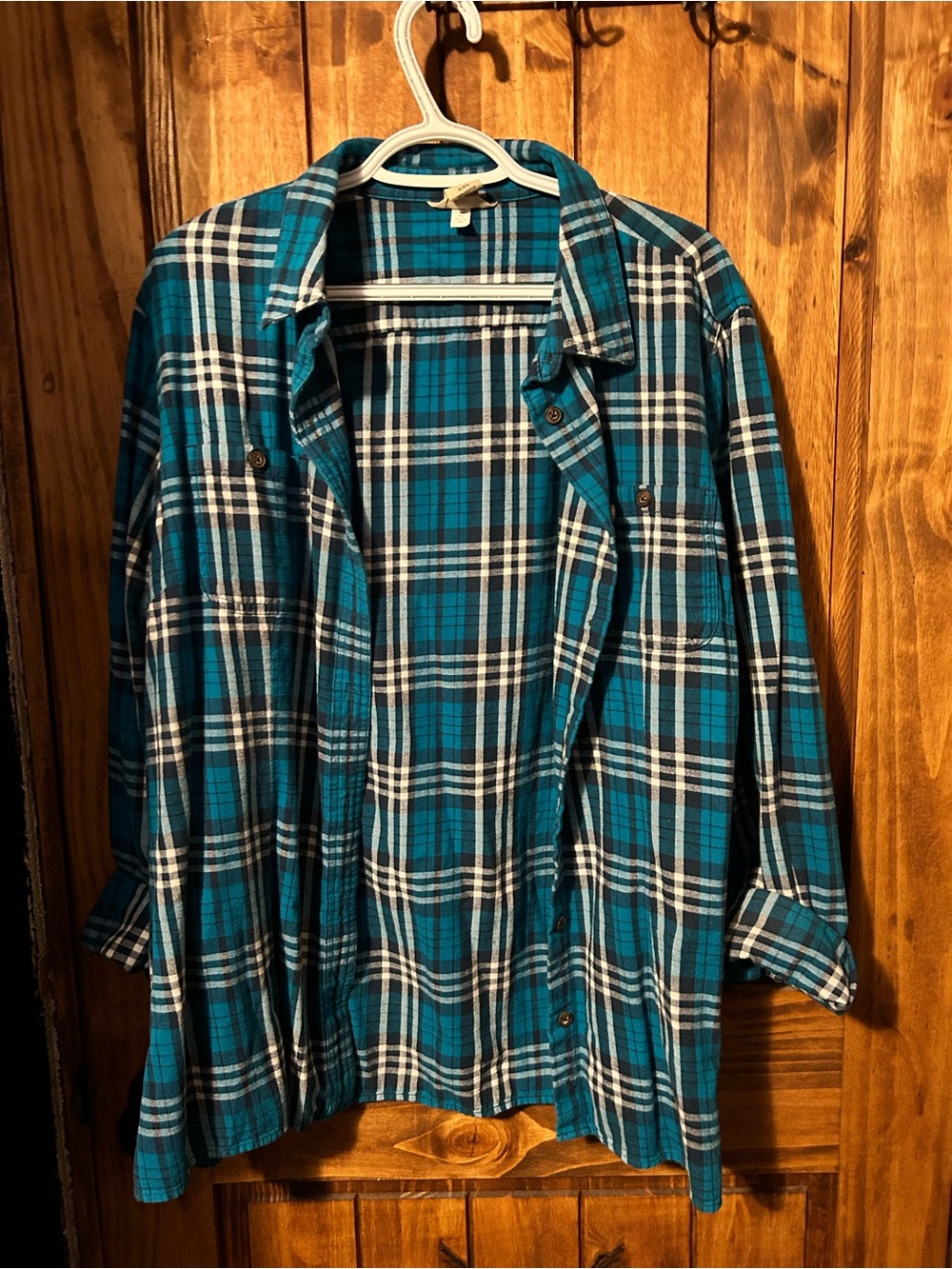 Teal Plaid Women's Flannel